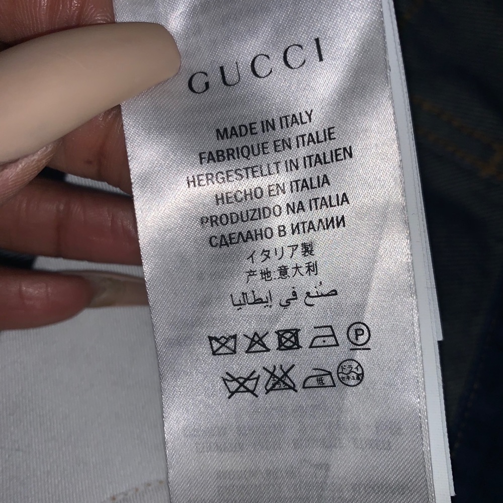 💕Gucci flare patch dark denim jeans - Picture 7 of 10